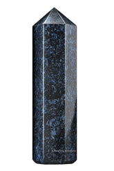 Amazing Gemstone tour Indigo Gabbro, point focal pour grille de cristal inspirante.