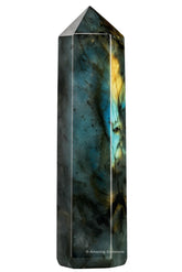 Pointe Labradorite Amazing Gemstone, grande, focalise l'énergie pour rééquilibrage.