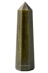 Amazing Gemstone Tour Obsidienne Dorée: pointe lumineuse pour énergie revitalisante