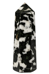 Amazing Gemstone tourmaline noire et blanche – pointe énergisante purifiant l’espace.