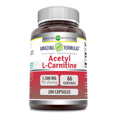 Amazing Nutrition Acétyl-L-Carnitine – bouteille vue face, énergie potentielle au quotidien