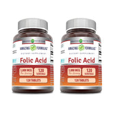 Amazing Nutrition Acide folique 5000mcg – flacon et dosage précis pour le quotidien.