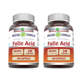 Amazing Nutrition acide folique 800 µg – bouteille prête à l'emploi.