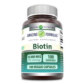 Amazing Formulas Biotin en bouteille avec gélules végétales faciles à avaler