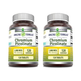 Amazing Formulas Chromium Picolinate – bouteille et comprimés, usage quotidien pratique.