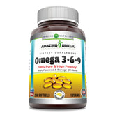 Amazing Omega 3.6.9 – bouteille, apport quotidien en acides gras essentiels.