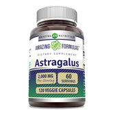 Capsules végétariennes Amazing Nutrition Astragalus, faciles à intégrer à votre routine.