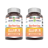 Capsules Amazing Nutrition Berberine 1200mg, faciles à avaler pour une utilisation quotidienne.