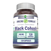 Amazing Nutrition Black Cohosh Capsules, boîte de 120, pratique pour la routine quotidienne.