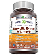 Amazing Nutrition boswellia-turmeric capsules végétales: prise simple et pureté garantie.