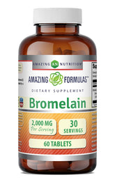 Amazing Nutrition Bromélaïne 2000 mg, flacon-tablettes, soutien potentiel à la digestion quotidienne.