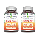 Bouteille Amazing Nutrition Bromelaine montrant le format pratique et pur