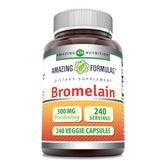 Capsules vegetales Amazing Nutrition Bromélaïne 500 mg soutien potentiel a la digestion