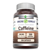 Amazing Nutrition Caféine 200 mg par portion dans une bouteille pratique pour rester alerte.