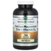 Amazing Formulas: bouteille montrant le trio calcium Magnésium Zinc et D3.