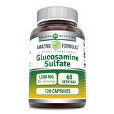 Amazing Nutrition Glucosamine sulfate flacon 1500 mg, présentation pratique pour usage quotidien.