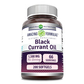 Amazing Nutrition huile de cassis 1500 mg en bouteille, source pratique de GLA.