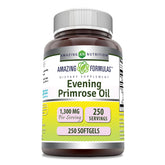 Amazing Nutrition – huile d’onagre 1300 mg en bouteille, pureté et concentration élevée.