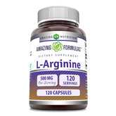 Capsules Amazing Nutrition L-Arginine en bouteille, soutien potentiel à votre routine quotidienne.