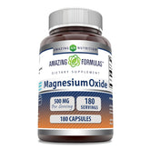 Amazing Nutrition magnésium oxide 500 mg bouteille — soutien musculaire quotidien.