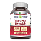 Amazing Nutrition Quercétine 800 mg avec Bromélaïne 165 mg – capsules: absorption améliorée et soutien immunitaire potentiel.