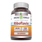Amazing Nutrition riboflavine-400mg-bouteille: soutien du métabolisme énergétique et pureté garantie