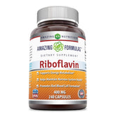 Amazing Nutrition riboflavine 400mg – bouteille: soutien du métabolisme et énergie quotidienne.
