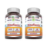Amazing Nutrition riboflavine 400 mg dans la bouteille, usage quotidien pratique