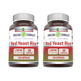 Amazing Nutrition Riz Rouge 1200mg – bouteille avec posologie facile à suivre.