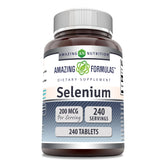 Tablettes Amazing Nutrition Selenium 200 µg, faciles à intégrer dans votre routine quotidienne.