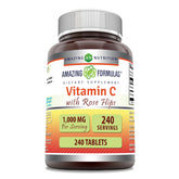Amazing Nutrition Vitamine C Cynorrhodon – bouteille frontale pour un soutien quotidien potentiel