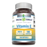 Amazing Nutrition vitamine E 400 UI – bouteille, soutien antioxydant quotidien et pureté garantie