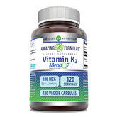 Amazing Nutrition Vitamine K2 MenaQ7, capsule végétale facile à avaler, usage quotidien