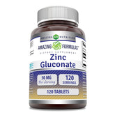 Amazing Nutrition Zinc Gluconate comprimé-bouteille: format pratique pour la routine quotidienne.