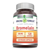 Bromélaïne Amazing Nutrition dans une bouteille, soutien digestif potentiel pour le quotidien.