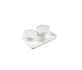 Étui Amcon pour lentilles à côtes plates, rangement sûr et hygiénique.