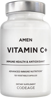 Amen Vitamin C+ avec zinc et bioflavonoïdes, capsules faciles à avaler.