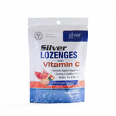 Pastilles Silver Biotics dans la boîte, soutien immunitaire potentiel et gorge apaisée.