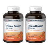 American Health Enzymes Mâchables Original Papaye: boîte d'emballage prête à l'emploi après repas.