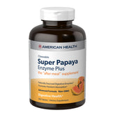 American Health Super Papaya Enzyme Plus – bouteille, soutien digestif après repas.