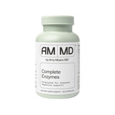 Amy Myers MD Enzymes Complets, bouteille de capsules, soutien digestif potentiel.