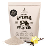 Ancestral Supplements Protéine Vanille, emballage élégant prêt à intégrer votre routine protéinée
