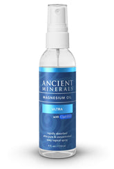 Ancient Minerals huile magnésium spray Zechstein sur bouteille, utilisation pratique et concentrée