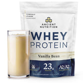 Ancient Nutrition Protéine Vanille en bouteille, soutien rapide après l'entraînement.