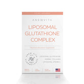 Anew Vita glutathion liposomal, bouteille: absorption optimisée pour l'éclat de la peau.