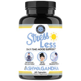 Bouteille Angry Supplements Stress Less pour une utilisation quotidienne et concentration.