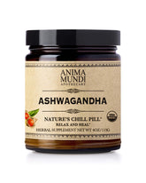 Anima Mundi Ashwagandha Poudre, racine bio indienne, pour favoriser le calme potentiel.