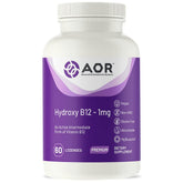 AOR Hydroxy B12 : pastilles sublinguales en bouteille, soutien potentiel au métabolisme.