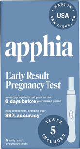 Apphia test de grossesse dans la boîte, lecture rapide et pratique.