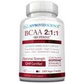 Approved Science BCAA - bouteille de 60 tablettes pour soutenir l'endurance et la récupération.